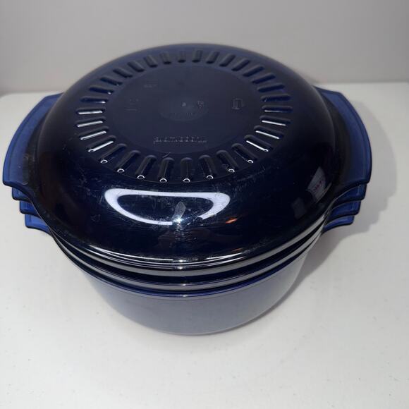 Tupperware TupperWave Stack Cooker Set Navy Blue - Picture 7 of 7
